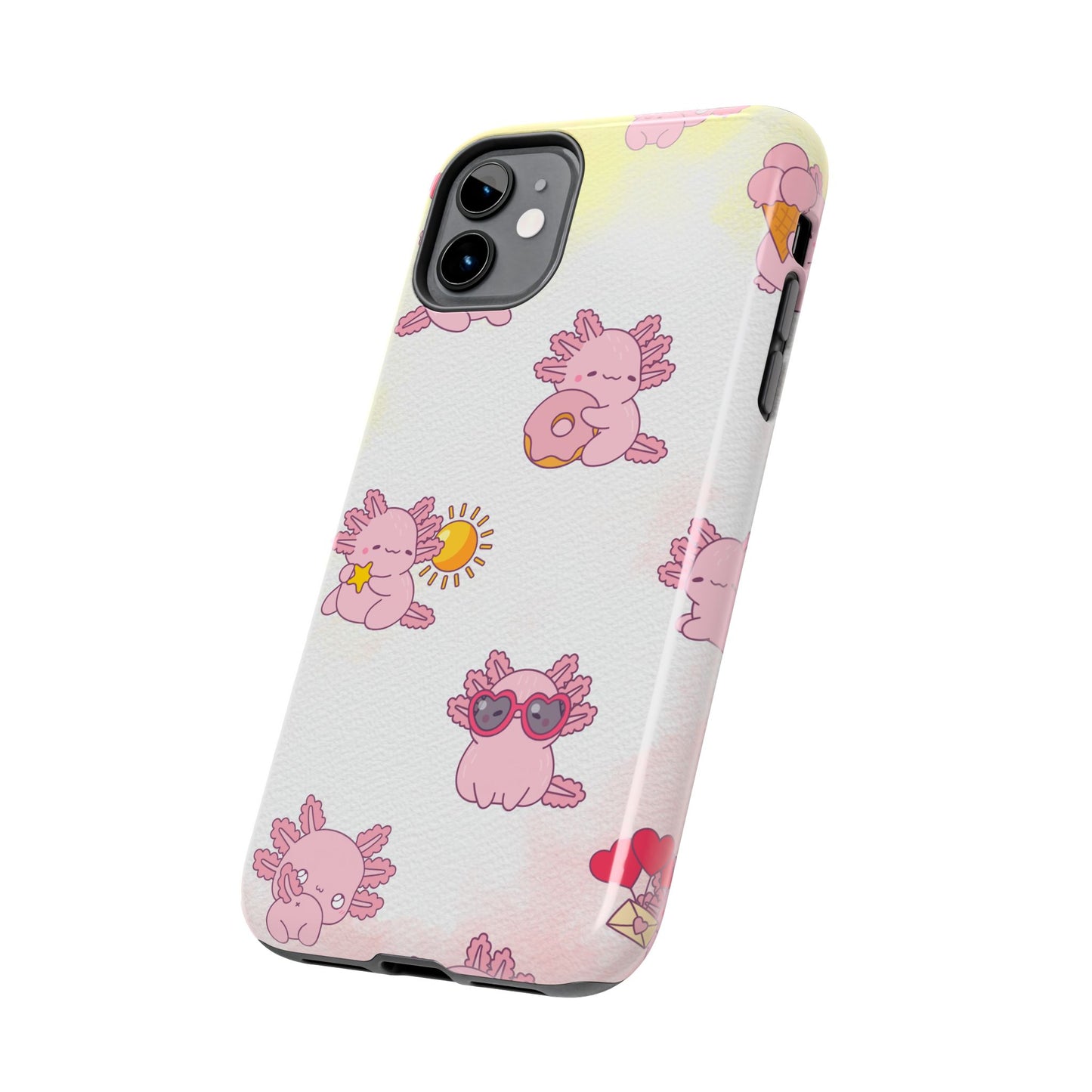 "Cute Pink Axolotl" - Case