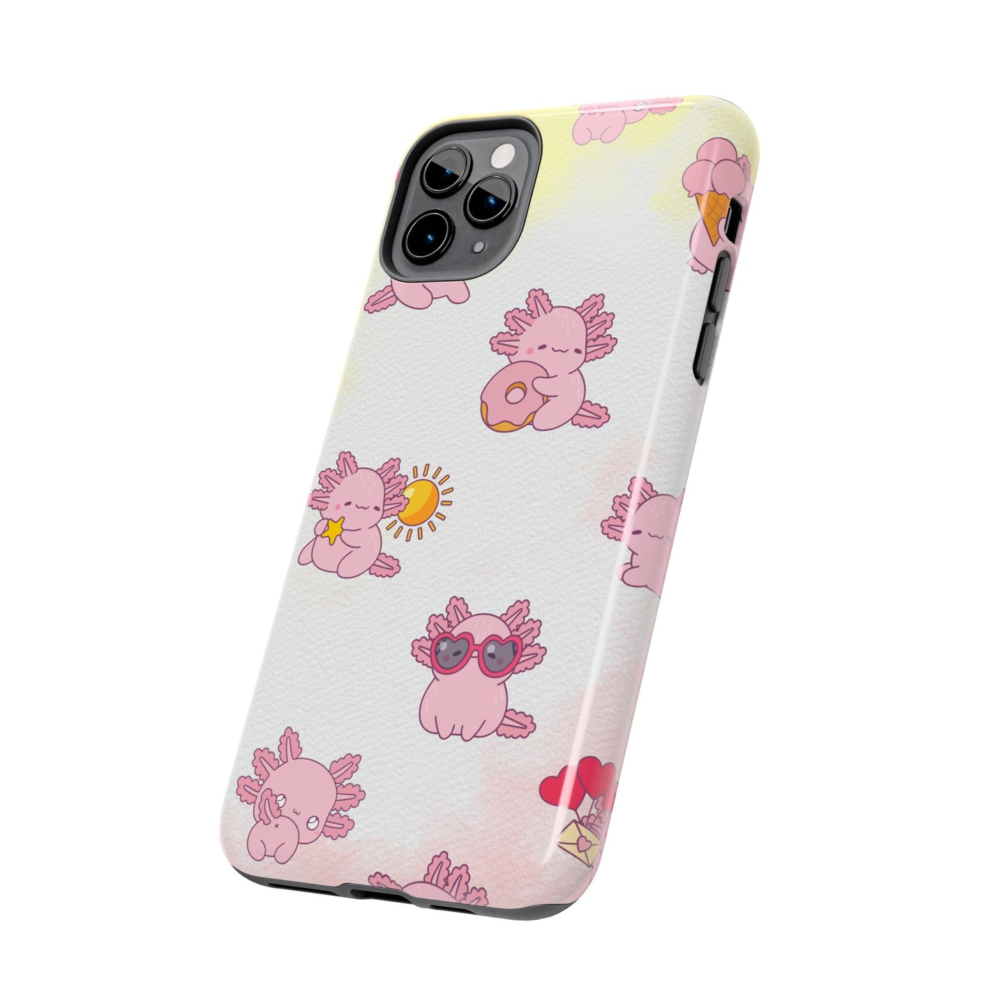 "Cute Pink Axolotl" - Case